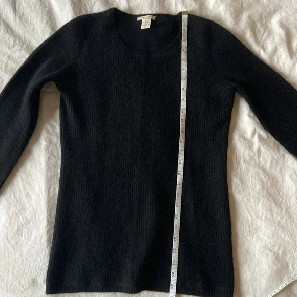 White + Warren Cashmere Waffle Sweatshirt, S - Picture 5 of 8